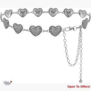 Concho Chain Belt Western Cowgirl Waist Chain Adjustable Metal Link